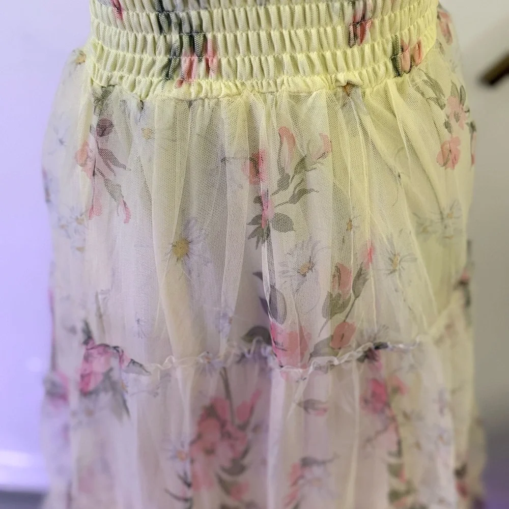 Floral Smocked Dress with Ruffle Straps